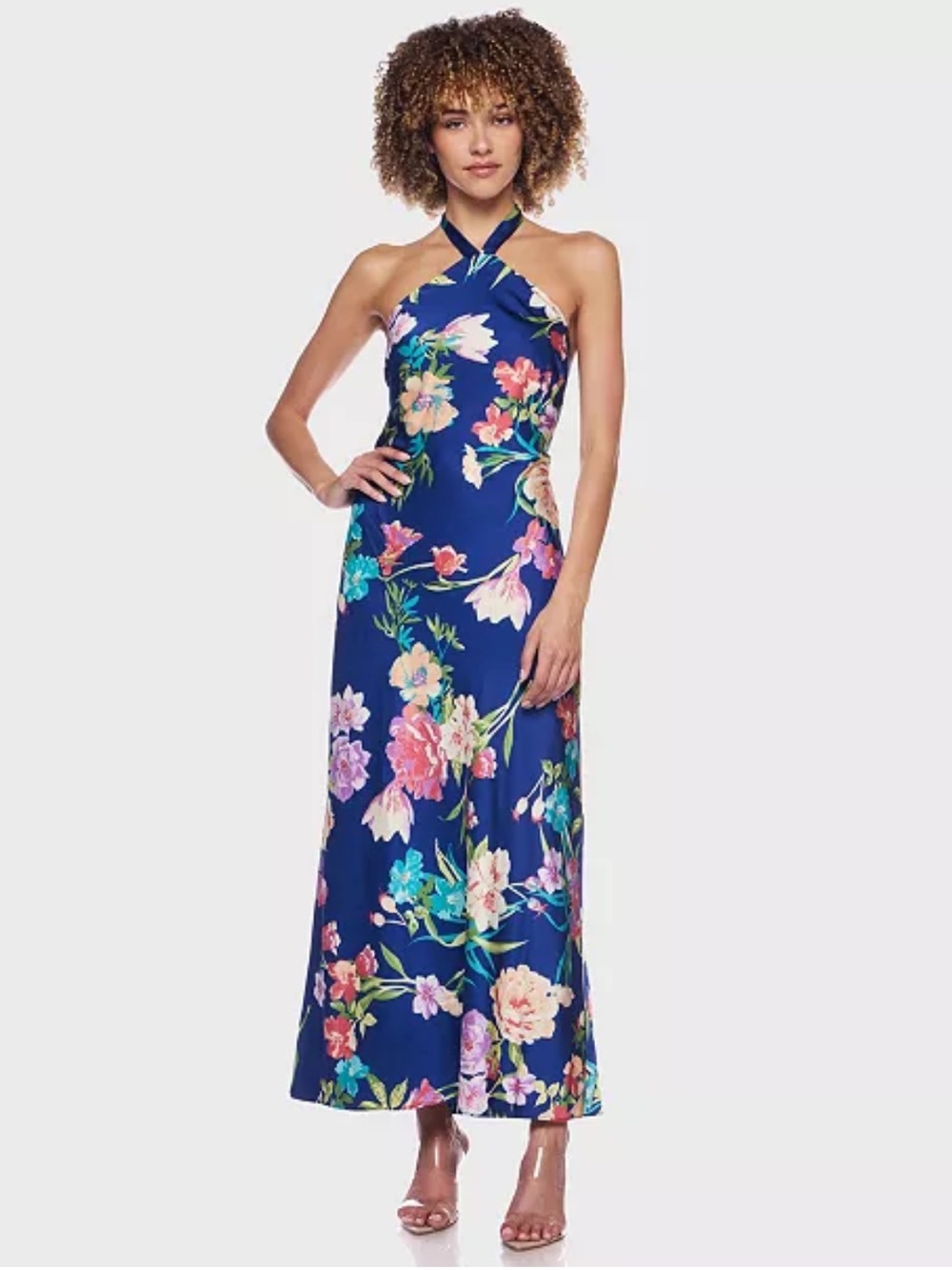 Alex & Sophia Halter Tie-Back Dress